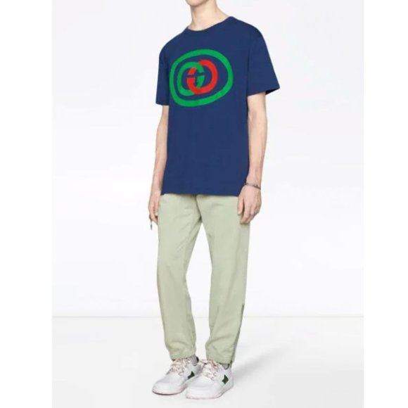 Gucci Tee Vintage Oval Interlocking GG Logo - Picture 14 of 14